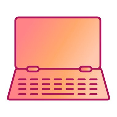 Dizüstü bilgisayar simgesi vektör çizimi