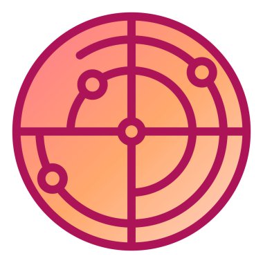 Radar. Web simgesi basit illüstrasyon