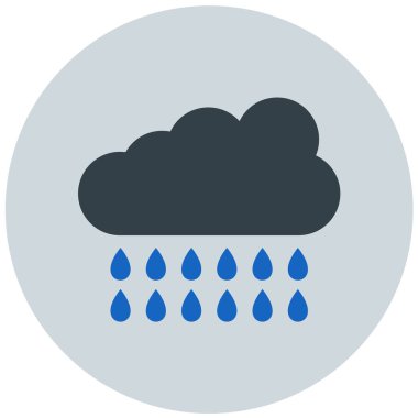 Yağmur. Web simgesi basit illüstrasyon