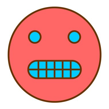 üzgün yüz simgesi, vektör illüstrasyonu