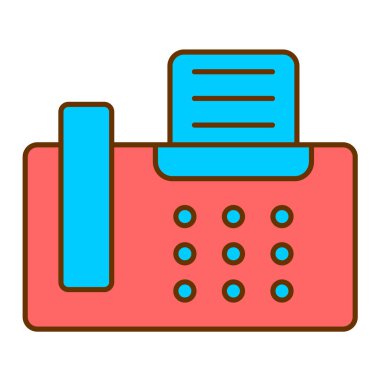 faks. Web simgesi basit illüstrasyon