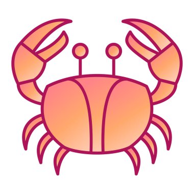 Yengeç simgesi vektör illüstrasyonu