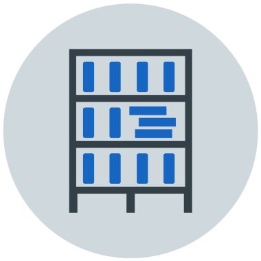 Kütüphane. Web simgesi basit tasarım