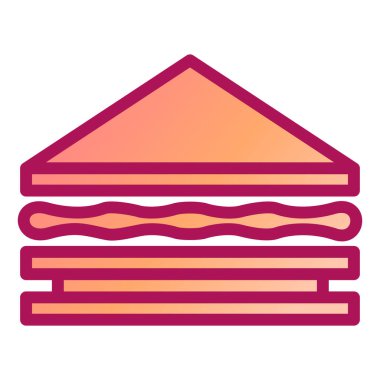 Sandviç. Web simgesi basit illüstrasyon