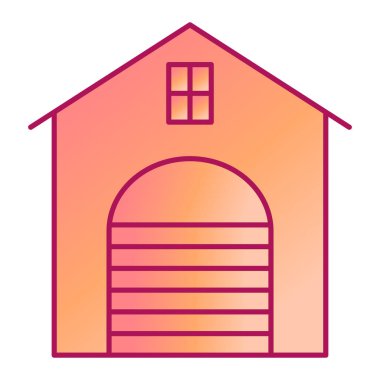 Ev binası ikonu. web tasarımı için ahır ev vektör çizimi karikatürü