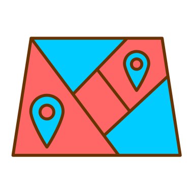 harita pin simgesi vektör illüstrasyon tasarımı