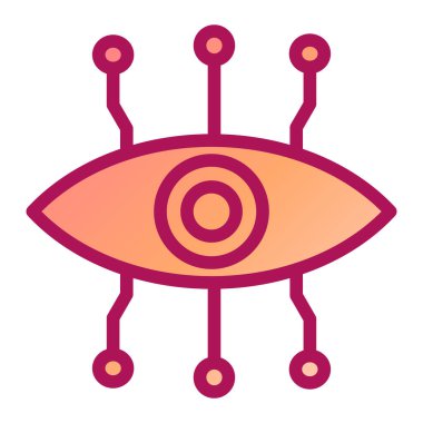 Göz simgesi, vektör illüstrasyonu basit tasarım