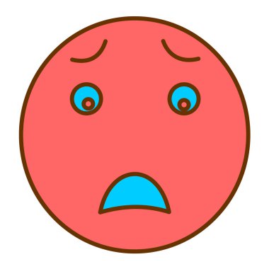 Ağlıyorum. Web simgesi basit illüstrasyon