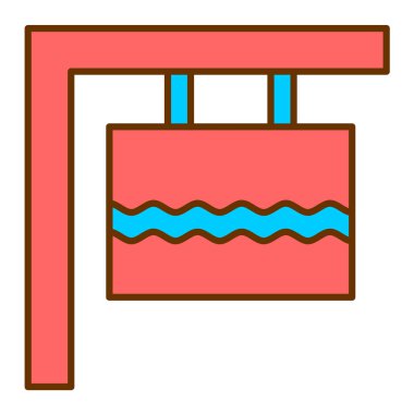 Su simgesinin vektör illüstrasyonu