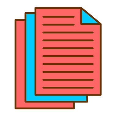 Belge. Web simgesi basit illüstrasyon