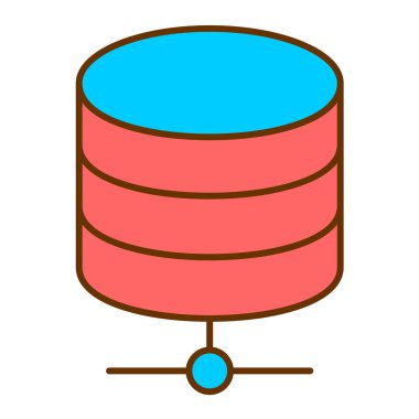 veritabanı. Web simgesi basit illüstrasyon