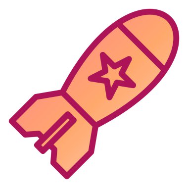 roket modern simge vektör illüstrasyonu 