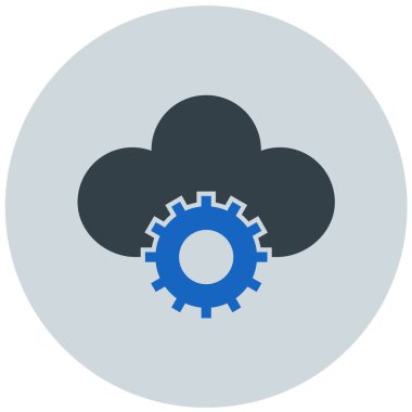 Bulut. Web simgesi basit illüstrasyon