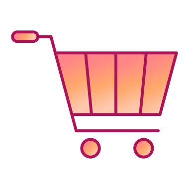 Alışveriş arabası ikonu. vektör illüstrasyonu