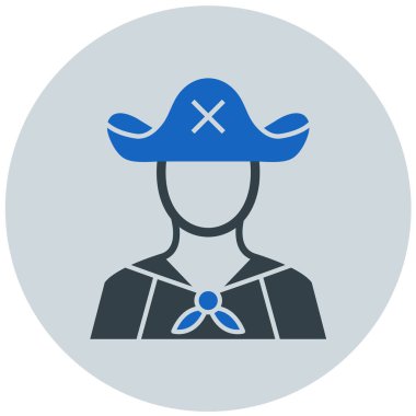 Şapkalı kovboy. düz resimleme