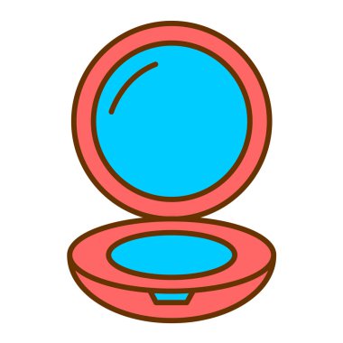 makyaj tozu ikon vektör illüstrasyon tasarımı