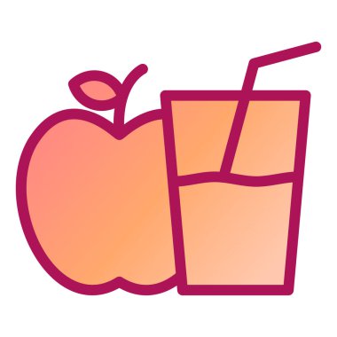 Meyve suyu. Web simgesi basit illüstrasyon