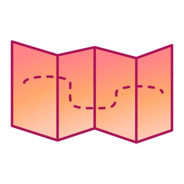 Harita simgesi. Web için kağıt vektör simgelerinin özet çizimi