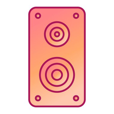 Müzik hoparlörü simgesi. vektör illüstrasyonu