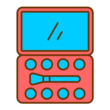 Makyaj. Web simgesi basit illüstrasyon