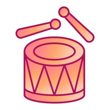davul, müzik aleti, vektör illüstrasyonu