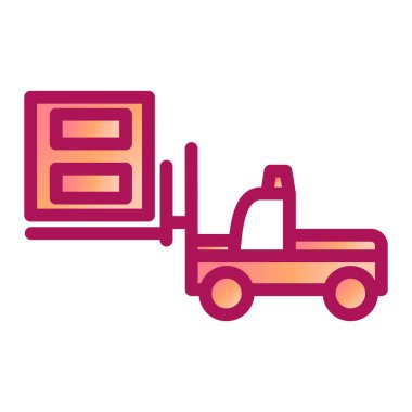 Kamyon ikonu vektörü. İnce çizgi işareti. izole edilmiş sınır sembolü çizimi