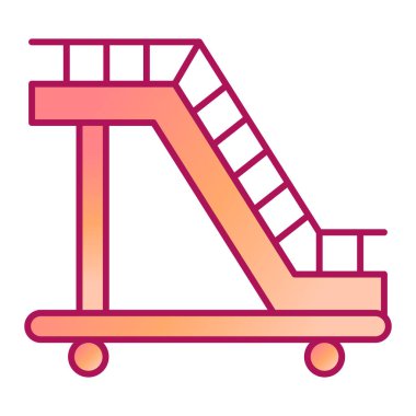 Koşu bandı simgesi. Web için kaykay vektör simgelerinin özet çizimi