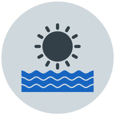 Güneş. Web simgesi basit illüstrasyon