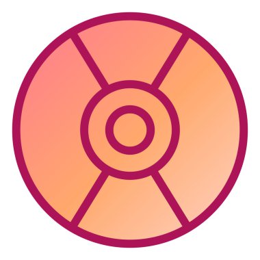 CD mi? Web simgesi basit illüstrasyon