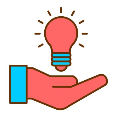 Bir fikrim var. Web simgesi basit illüstrasyon