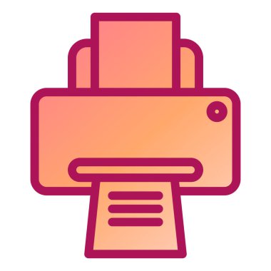 Yazıcı. Web simgesi basit illüstrasyon