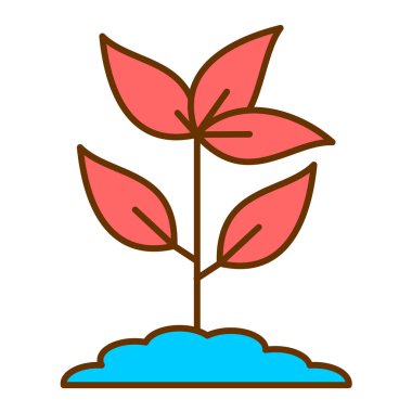 Yaprak simgesi vektör illüstrasyon tasarımlı bitki