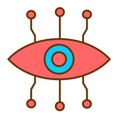 Göz simgesi, vektör illüstrasyonu basit tasarım