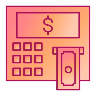 atm simgesi, vektör illüstrasyonu basit tasarım