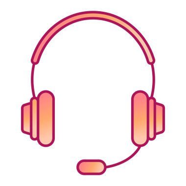 Kulaklık. Web simgesi basit illüstrasyon