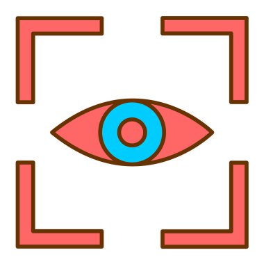 göz vektör simgesi modern basit renkli illüstrasyon