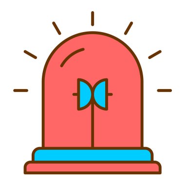 Yanan bir mum simgesinin vektör çizimi