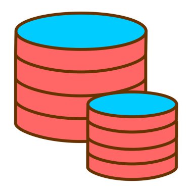 veritabanı. Web simgesi basit illüstrasyon