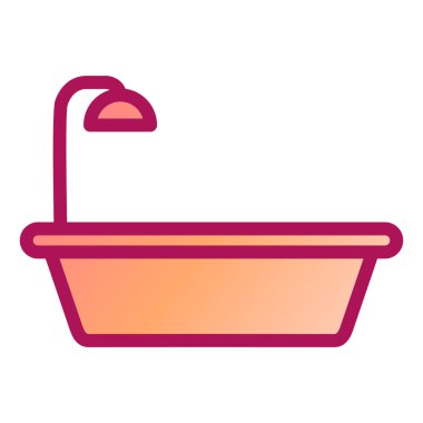 Küvet. Web simgesi basit tasarım