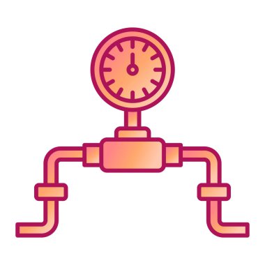 Su vanası simgesi. Web için gaz boru vektör simgelerinin özet çizimi