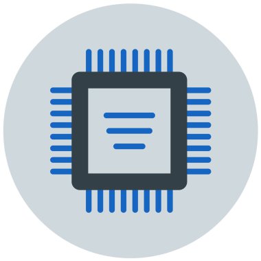 İşlemci. Web simgesi basit illüstrasyon