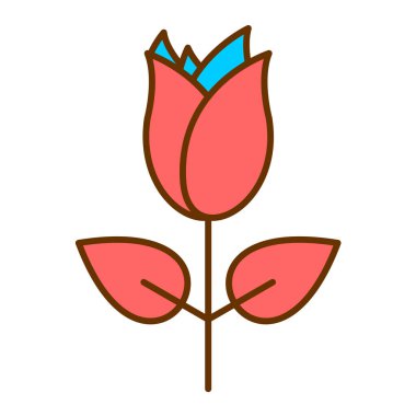 çiçek modern ikon vektör illüstrasyonu