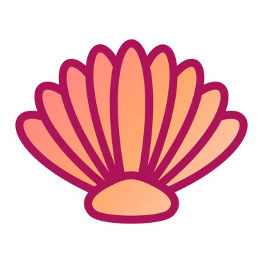 deniz kabuğu ikonu vektör çizimi tasarımı