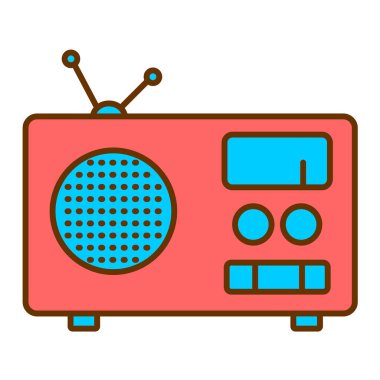 anten vektör illüstrasyon tasarımı ile radyo aygıtı