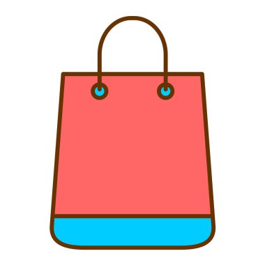 Alışveriş kağıdı çanta vektör illüstrasyon tasarımı