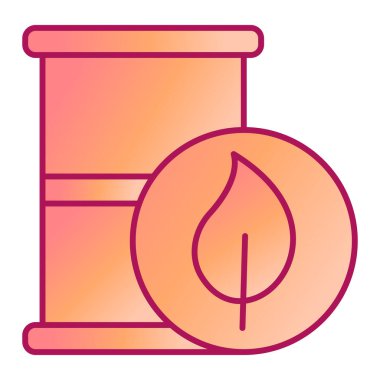 Petrol varili ikonu. Web için yanan mum vektör simgelerinin özet çizimi