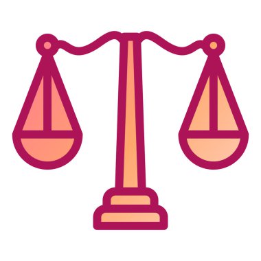 Hukuk ve adalet vektörü illüstrasyonu