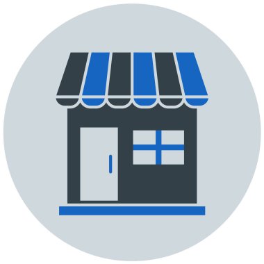 Dükkan. Web simgesi basit illüstrasyon