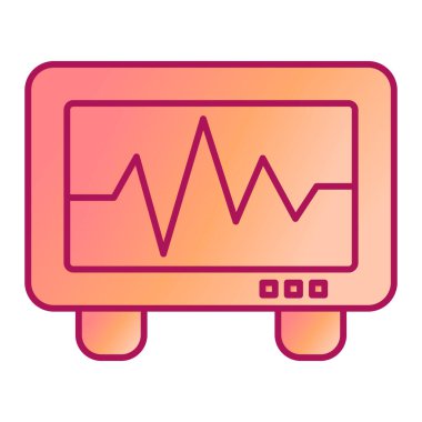ecg vektör simgesi modern illüstrasyon