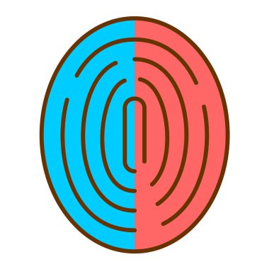 parmak izi simgesi, vektör illüstrasyonu basit tasarım